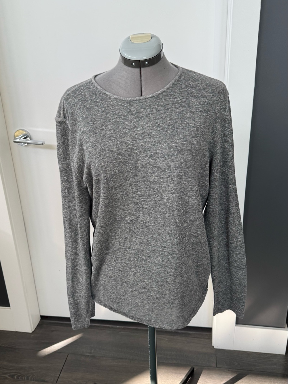 John Varvatos Gray Heather Crewneck Sweater